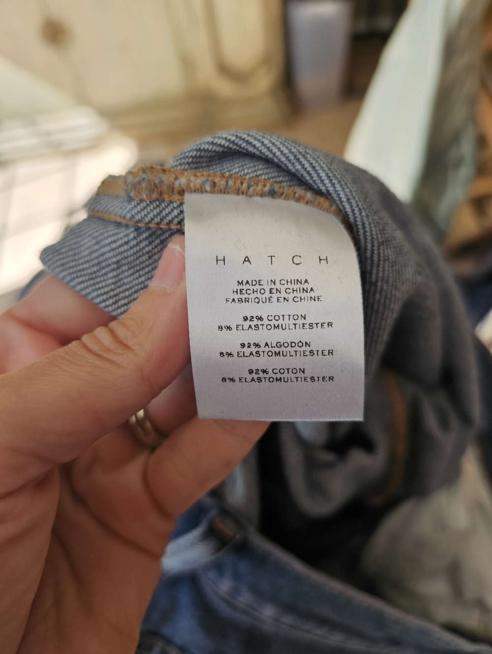 HATCH Boyfriend Maternity Straight Darker Mid Wash Jeans - Picture 10 of 10